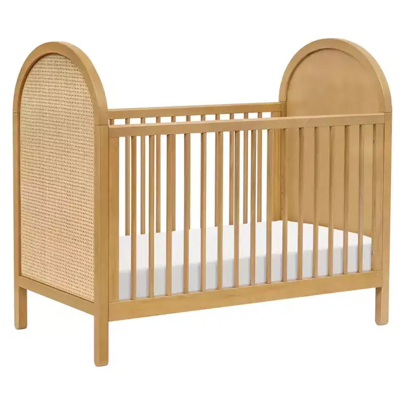 Boho Cane 3-in-1 Convertible Crib with Toddler Bed Conversion Kit