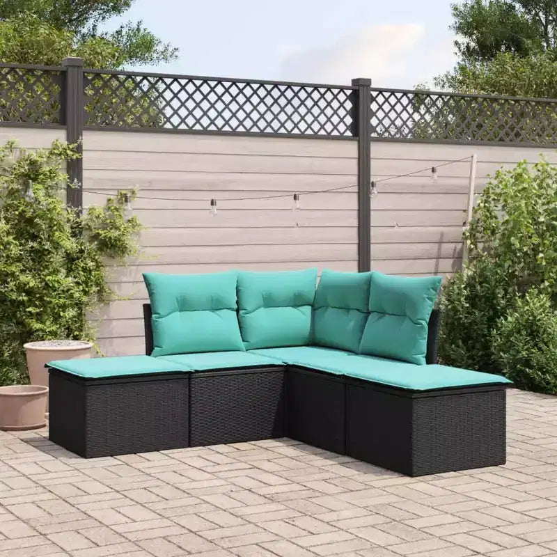 vidaXL Modular Garden Sofa Set Poly Rattan