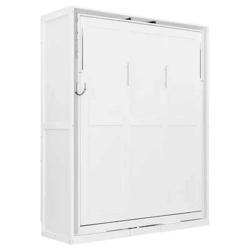 Queen Size Murphy Bed with Rotatable Storage Shelves