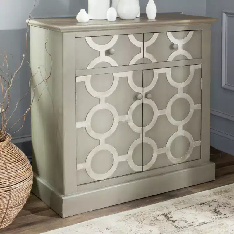 Petula 2 Drawer 2 Door Chest - AMH1524 - Grey - Safavieh Couture