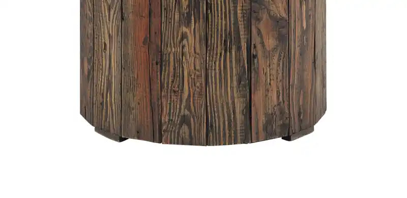 34 Rustic Round End Table - Rustic Pine