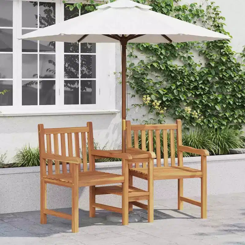 vidaXL Chair Brown 59.84 x 24.80 x 35.04 in Solid Teak Wood
