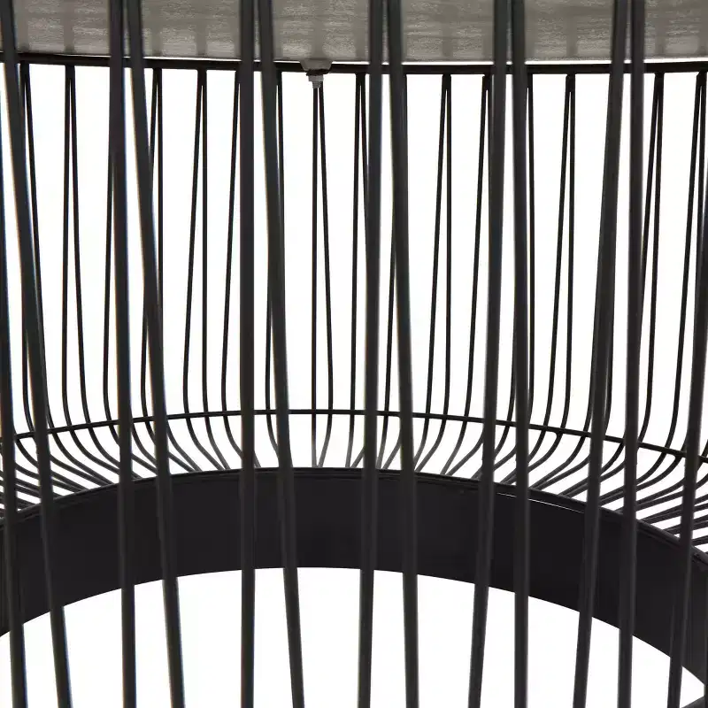 Olivia & May Metal Geometric Open Frame Wire Coffee Table