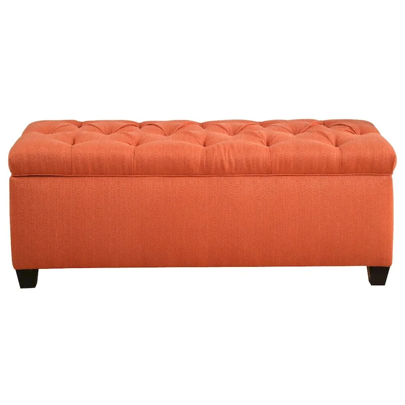 SOLE SECRET DUO Diamond Tufted Linen & Shoe Storage Bench - CANDICE
