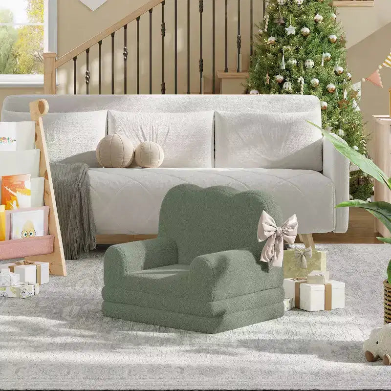 2-in-1 Kids Sofa Comfortable sofa Longue Chair Soft Foam sofa Gift for Children and Girls