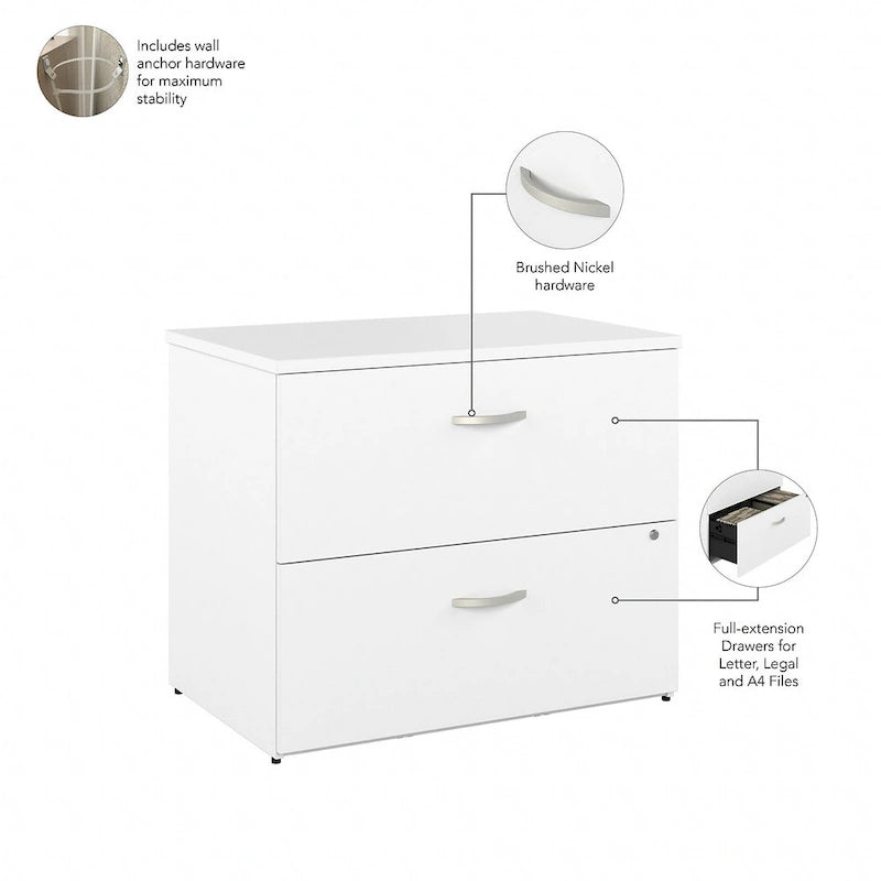 Hybrid 2 Drawer Lateral File Cabinet by