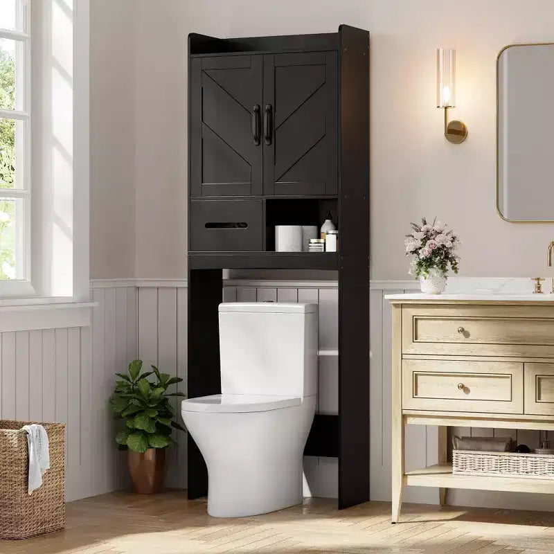 Over The Toilet Storage Cabinet,FreeStanding Bathroom Organizers for Bathroom,Restroom,Laundry