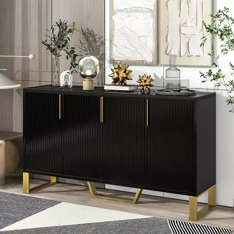 GDFStudio Gracie 60 Modern Sideboard Buffet Cabinet with Adjustable Shelves and Doors