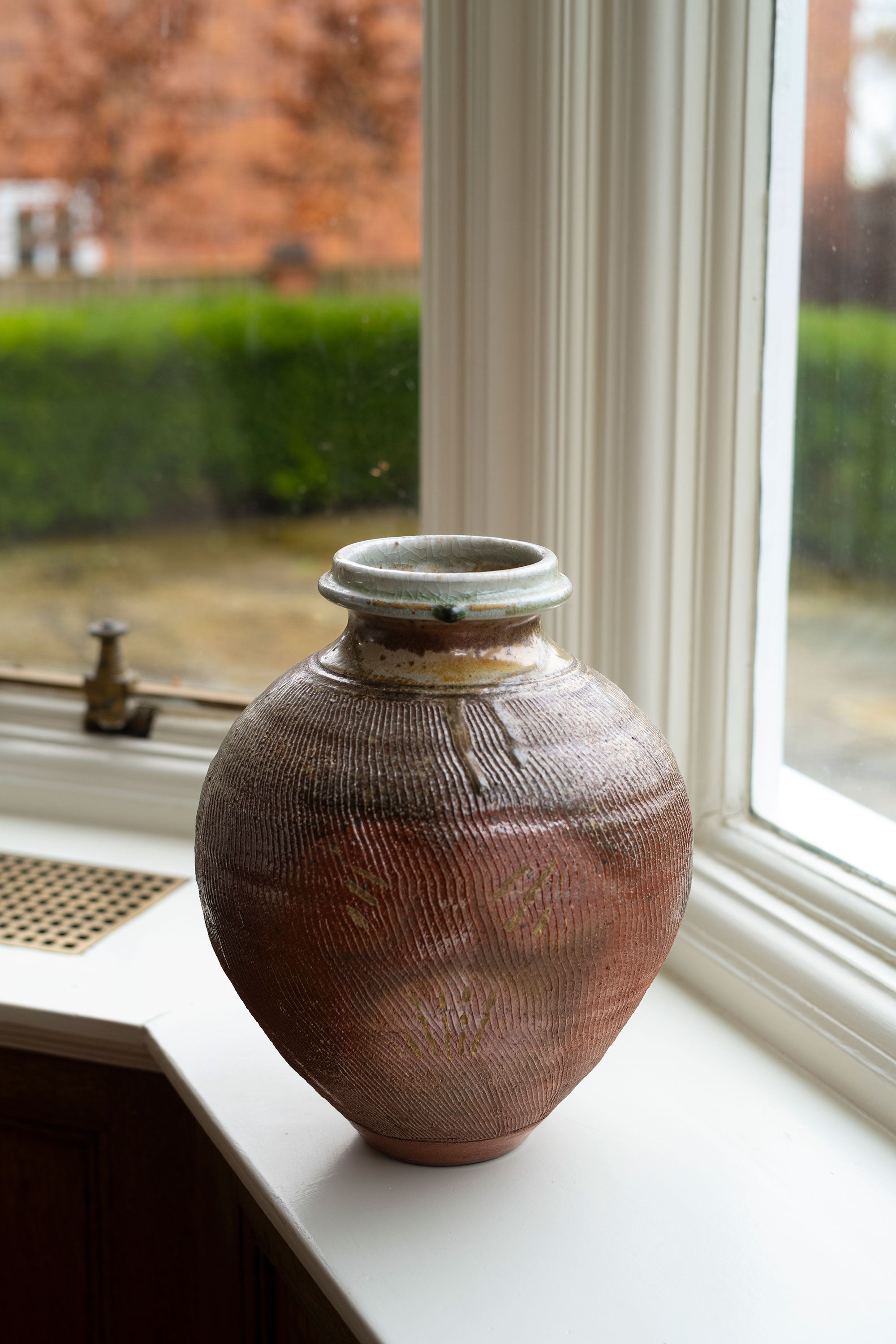 Unglazed Ash Textured Vase