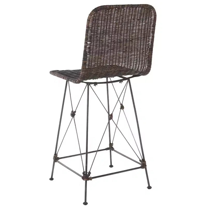 Weaved Rattan Counter Stool Set of 2