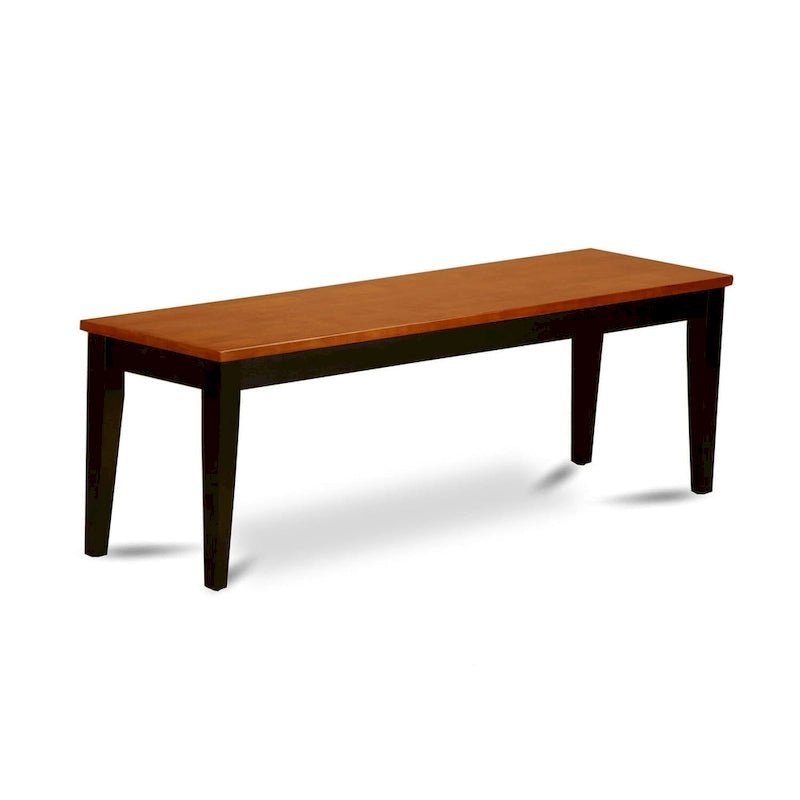 Solid Wood Dining Bench with Rubberwood Frame �C Two-Tone Finish