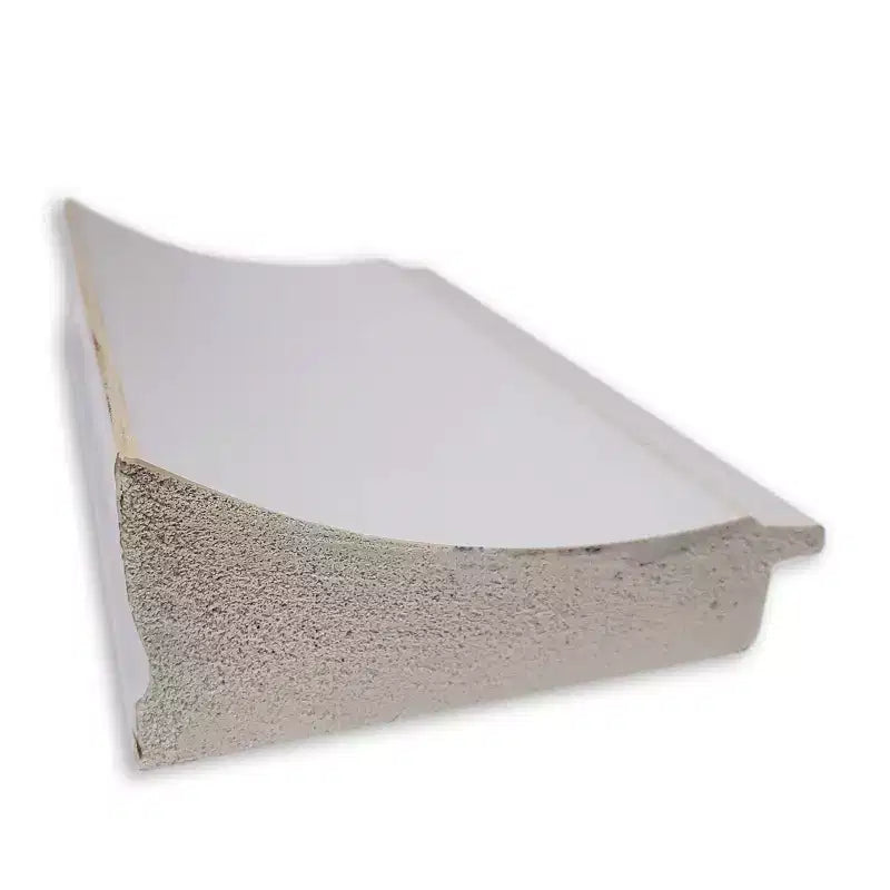 32" x 26" Non-Beveled Flair Soft White Narrow Wall Mirror - Amanti Art: Modern Rectangle, Polystyrene Frame, Included Mounting Hardware