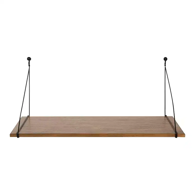 Kate and Laurel Vista Wall Mounted Wooden Desk Shelf