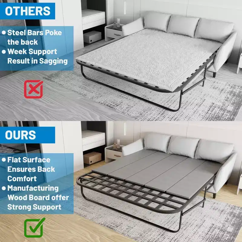 Continental Sleep, Heavy Duty Sleeper Sofa Support Board, Wood Base to Fix Sagging Seats, Pull Out Couch Mattress Board, Easy Installation