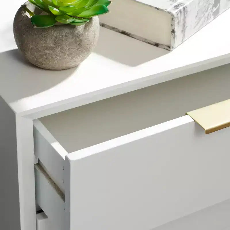 Baskin 3 Drawer Accent Table - ACC6605A - White - Safavieh