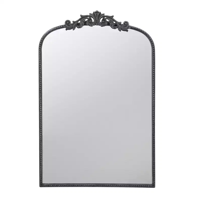 24 x 36 Inch Rectangular Wall Mirror with Baroque Inspired Frame