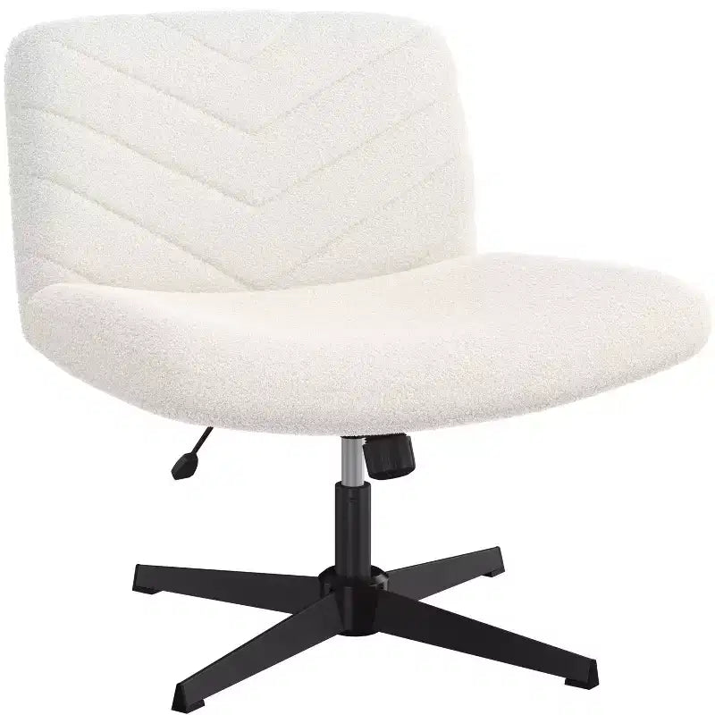 Fabric Swivel Desk Chair, Armless Office Chair for Home Office
