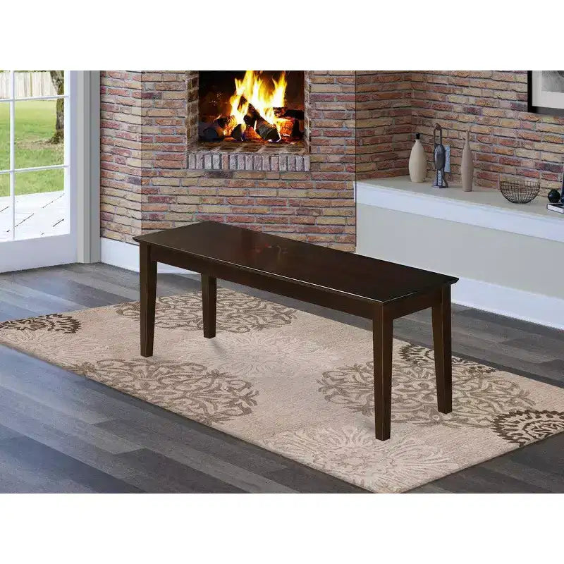 HomeStock Dining Table Bench with Solid Wood Seat