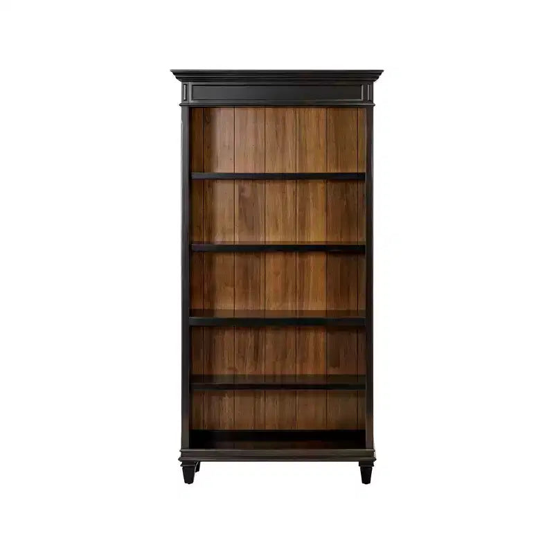 78 Hartford Open Bookcase Brown - Martin Furniture: Arched, 5-Shelf Wood Storage