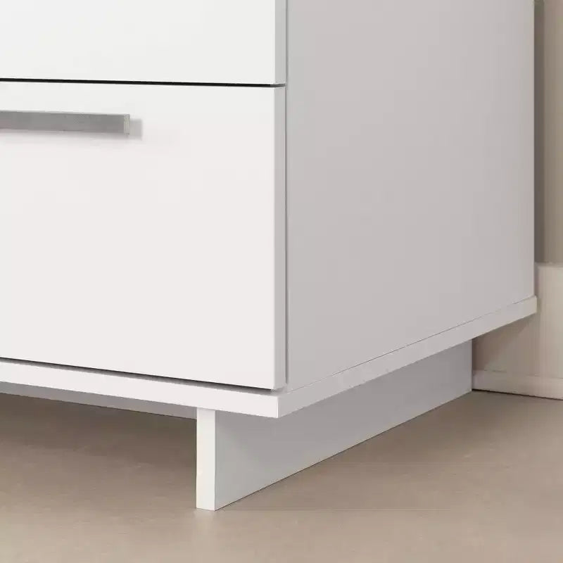 South Shore Cavalleri 6 Drawer Double Dresser Pure White: Anti-Tip Hardware, Laminated Finish, Particle Board, 51.25" Width