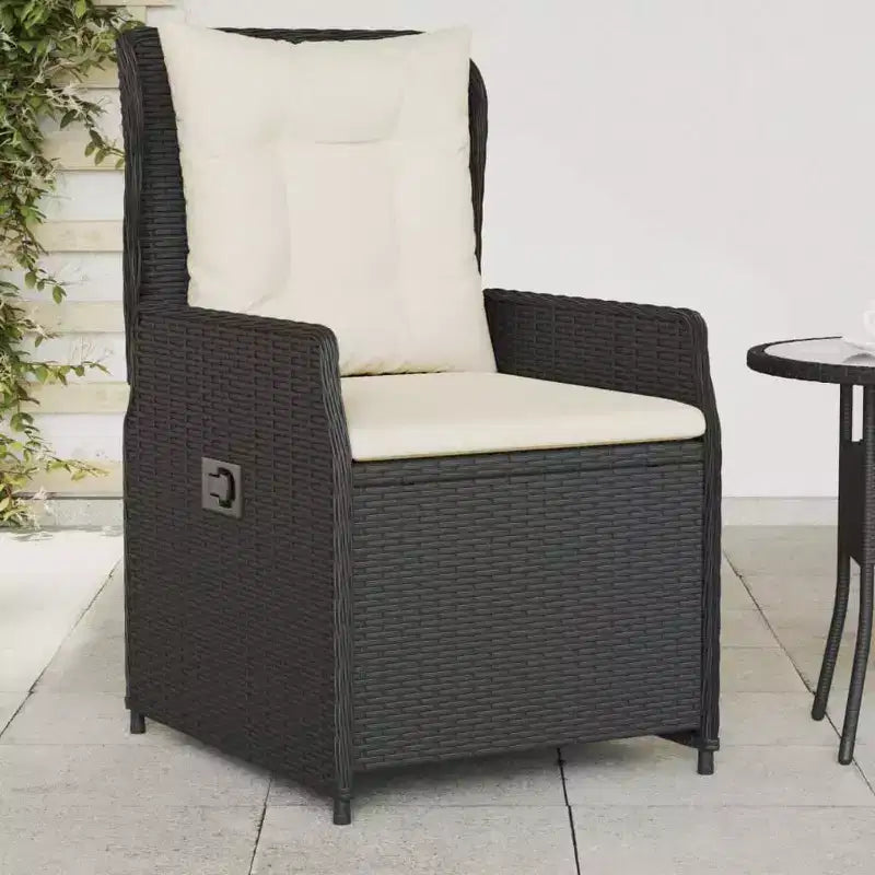 vidaXL Reclining Garden Chair PE rattan Standard outdoor chair size