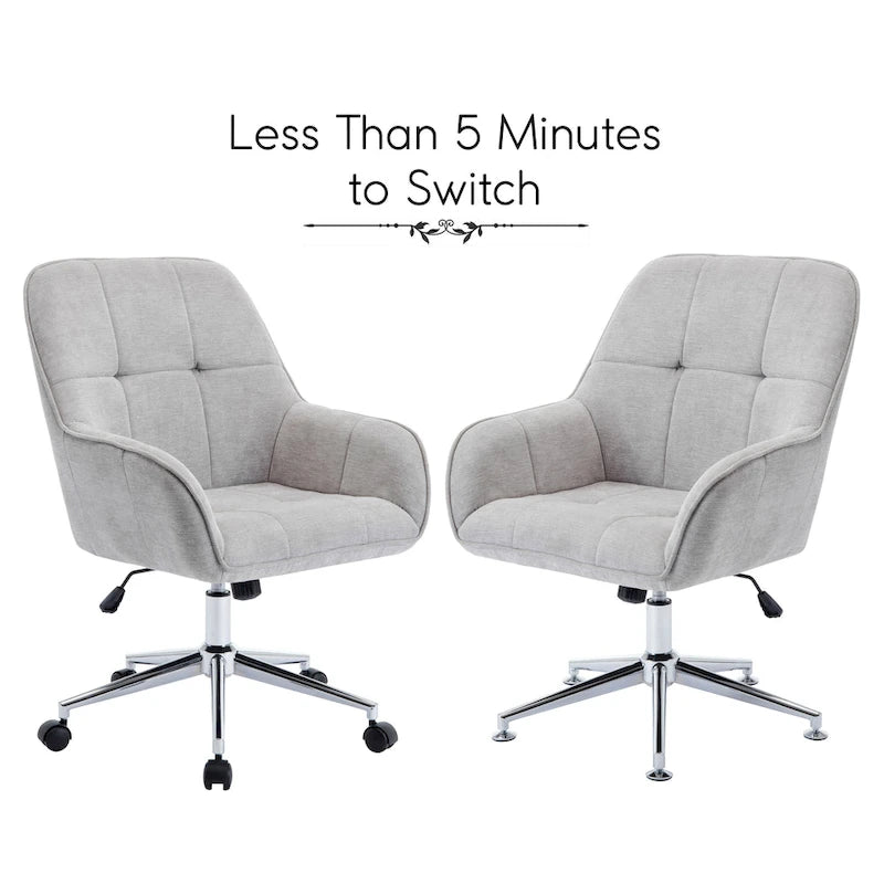 Home Office Chair with Arms, Height Adjustable