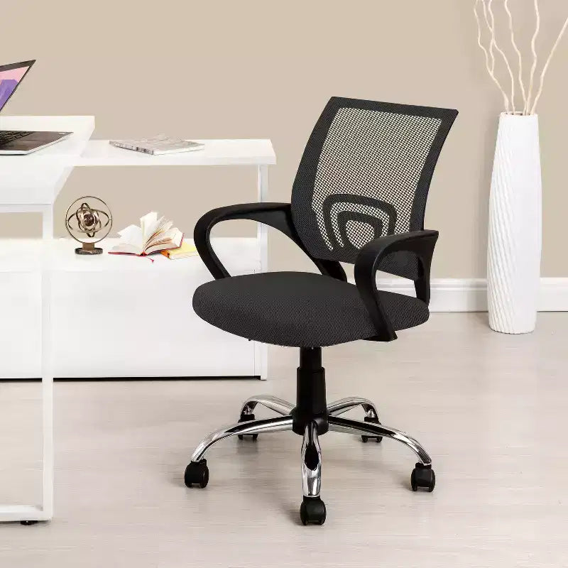 Home Imports Emporium Mid-Back Ergonomic Office Chair  Mesh Desk Chair with Armrests, Lumbar Support & Tilt Control
