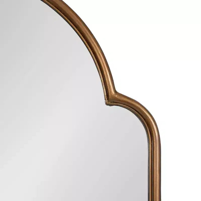 Kate and Laurel Arthell Metal Arch Mirror, 24x36, Gold