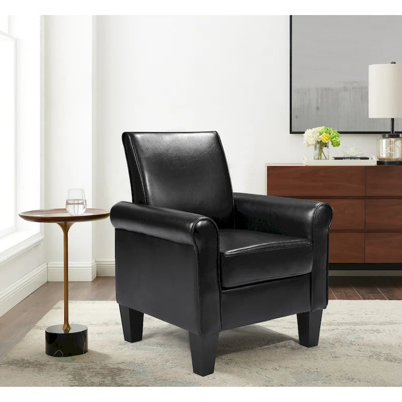 Roomfitters Accent Chairs, Comfy Sofa Chair, Armchair for Reading, Living Room, Bedroom, Office,Waiting Room, PU leather