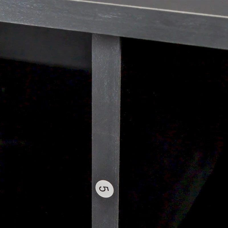 70.87 TV Stand | 3 Open Shelves & 3 Drawers | Black | High-Density Board | Fits 80 TV