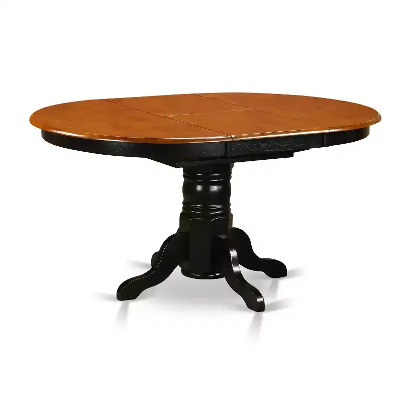 HomeStock Belmont 7-Piece dinette set with one Kenley table and 6 dining room chairs in a Black & Cherry Finish