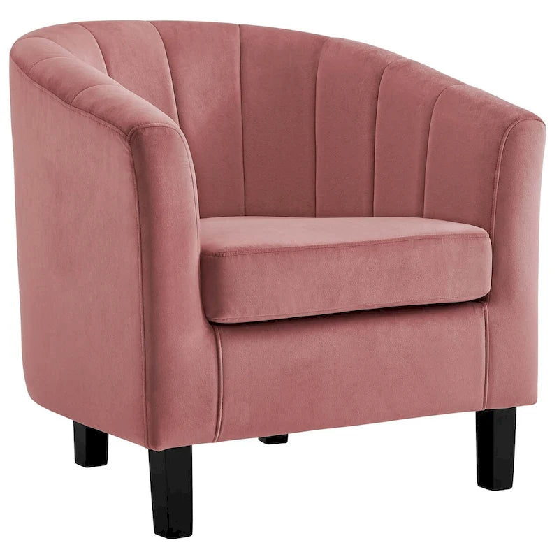 Channel Tufted Velvet Armchair