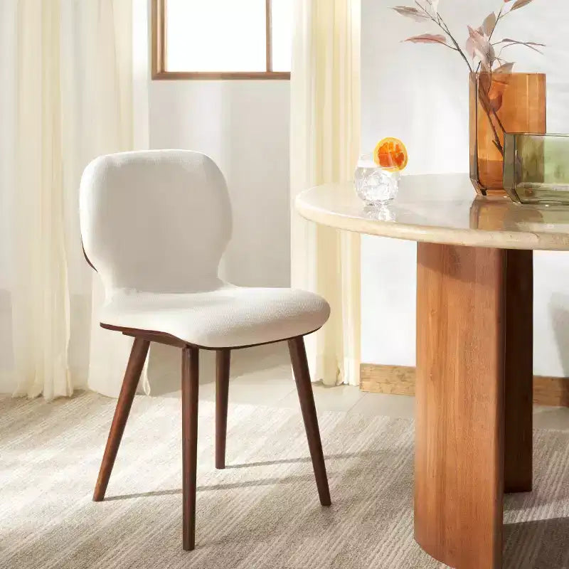 Tazmyn Dining Chair - SFV4157 - White/Walnut - Safavieh Couture