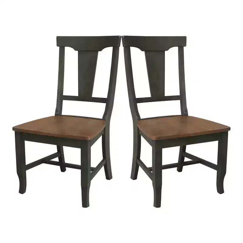 International Concepts Set of 2 Panel Back Chair