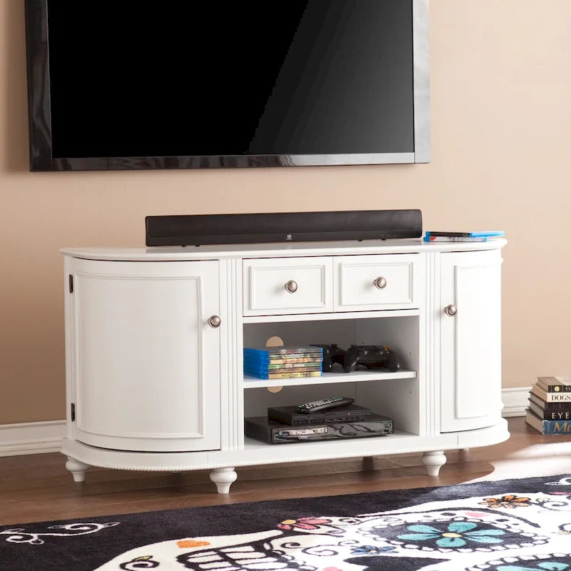 White Media TV Stand for TV's up to 46