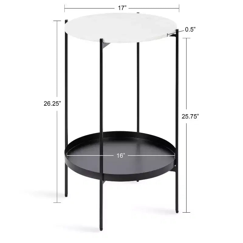 Kate and Laurel Lavish Side Table