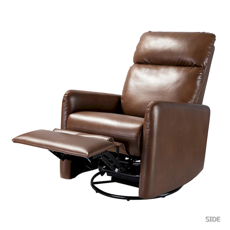 Manual Swivel Recliner with Metal Base