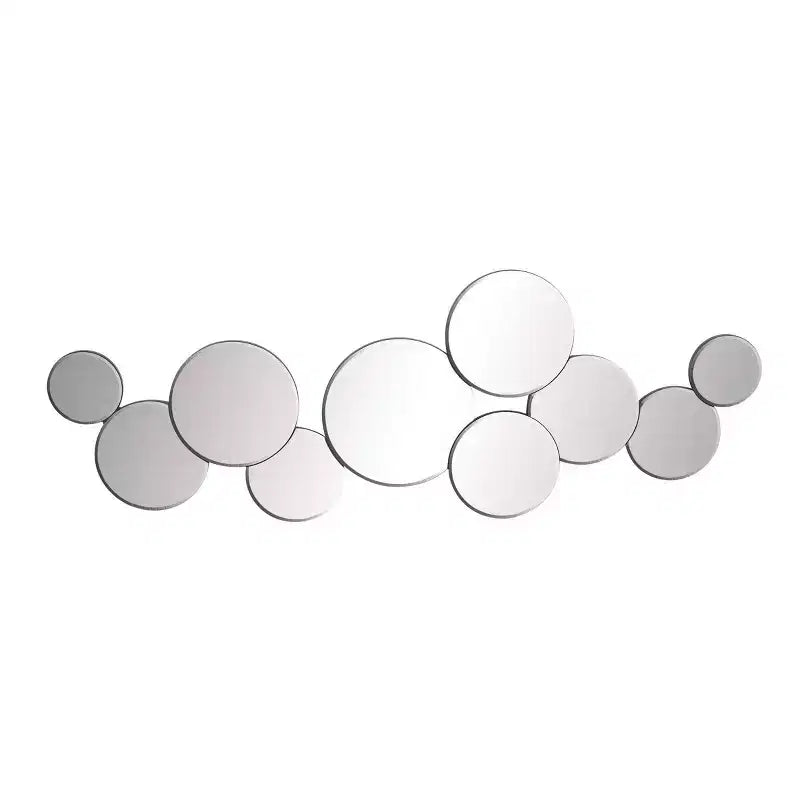 Silver Glass Bubble Cluster Wall Mirror