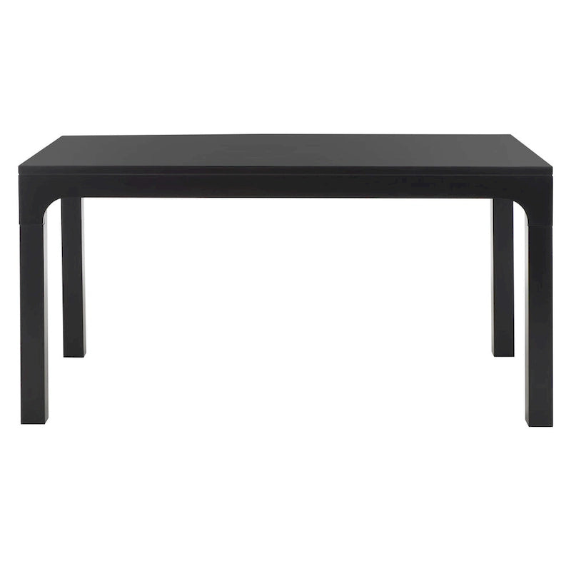 60-Inch Rectangle Dining Table | Mahogany Wood | Seats 8 | Modern Curved Base