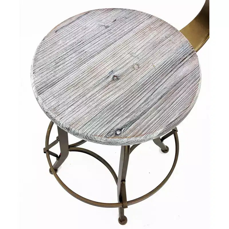 Arthur Retro Steel Rotating Adjustable Height Barstool