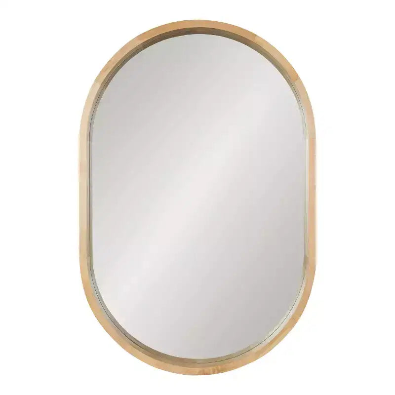 24 x 36 Hutton Wood Framed Capsule Wall Mirror - Kate & Laurel All Things Decor