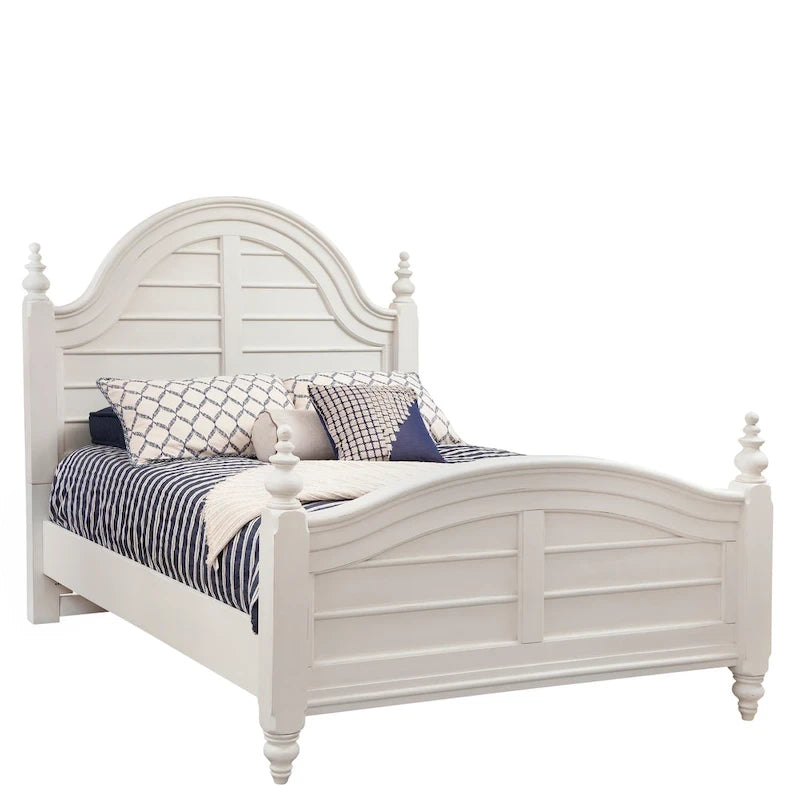 Dove White Panel Bed
