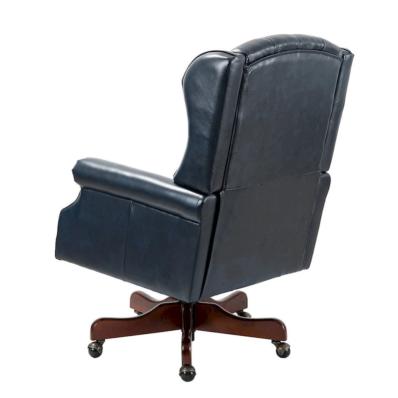 Modern swivel executive chair with tufted backrest
