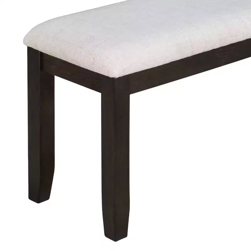 6 PCS Rustic Wood Dining Table Set, Rectangular Table with 4 Chairs & Bench-ModernLuxe