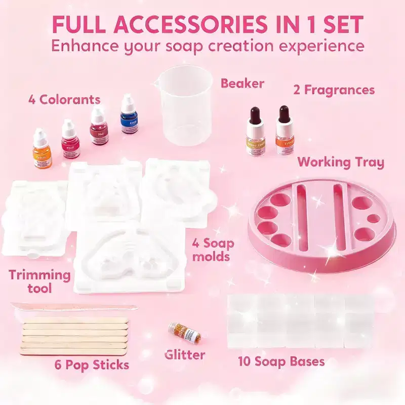 Joyfy Soap Making Kit for Kids, DIY Arts and Crafts, Unicorn Girl Gifts, STEM Toys Science Kits, Christmas Birthday Gifts for Boys Girls Ages 6 7 8+