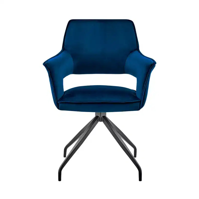 GDFStudio Devora Velvet Upholstered Dining Chair with Wooden Legs
