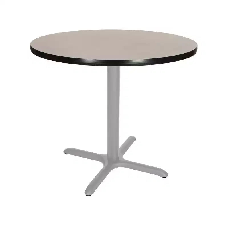 Hampden Furnishings 30" Bennet Collection Round with X Base Dining Table Gray/Gray Nebula