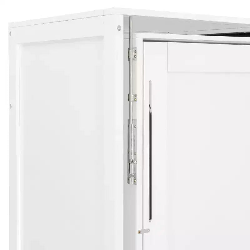Queen Size Murphy Bed with Rotatable Storage Shelves