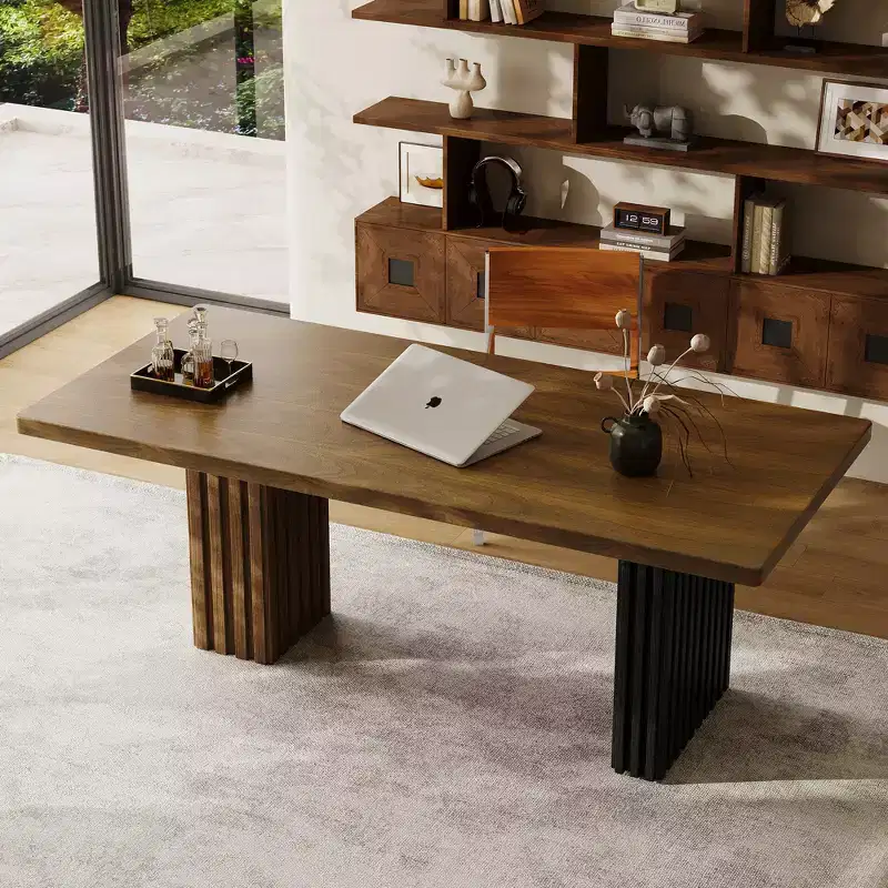 Luck Live Mid-Century Modern 66.9 Desk, Computer Desk & Office Workbench