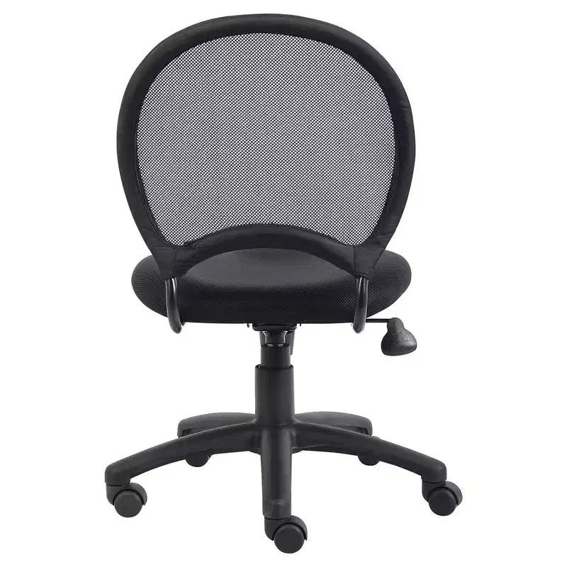 Mesh Chair Black - Boss Office Products: Ergonomic Design, Pneumatic Height Adjustment, Nylon Base
